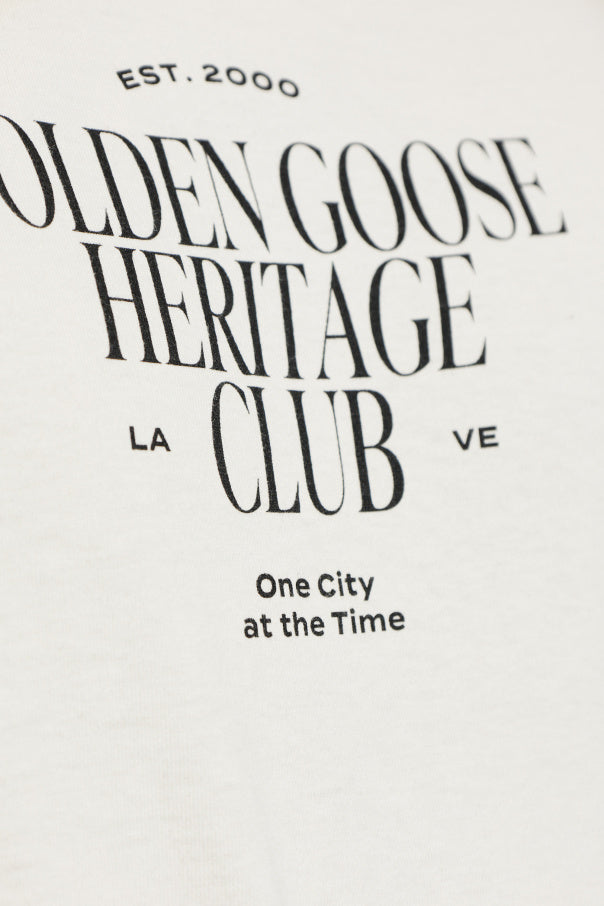 Golden Goose cream T-shirt with logo 5