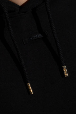 Jacquemus BLACK Hoodie with logo 5