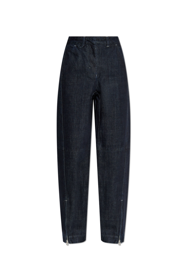 Jacquemus NAVY BLUE Jeans with logo 1
