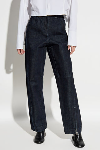 Jacquemus NAVY BLUE Jeans with logo 3