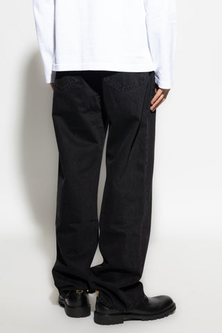 Jacquemus BLACK Jeans with logo 4