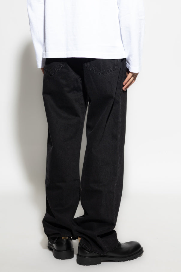 Jacquemus BLACK Jeans with logo 4