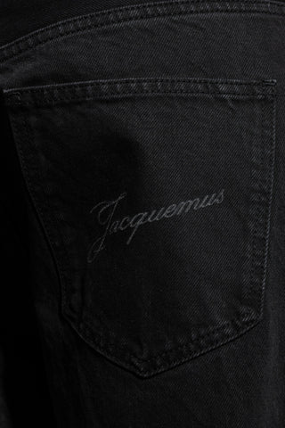 Jacquemus BLACK Jeans with logo 5