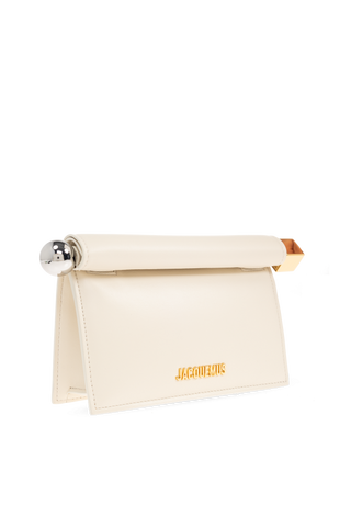 Jacquemus cream Handbag `Rond Carré Small` 4