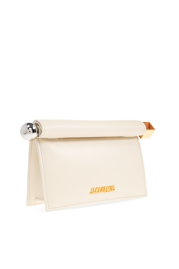 Jacquemus cream Handbag `Rond Carré Small` 4