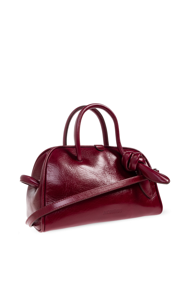 Jacquemus BURGUNDY Handbag 'Le Petit Turismo' 4