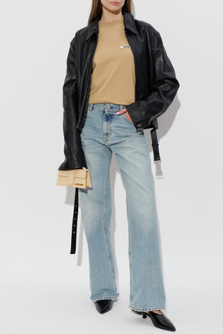 Jacquemus beige T-shirt with logo 2