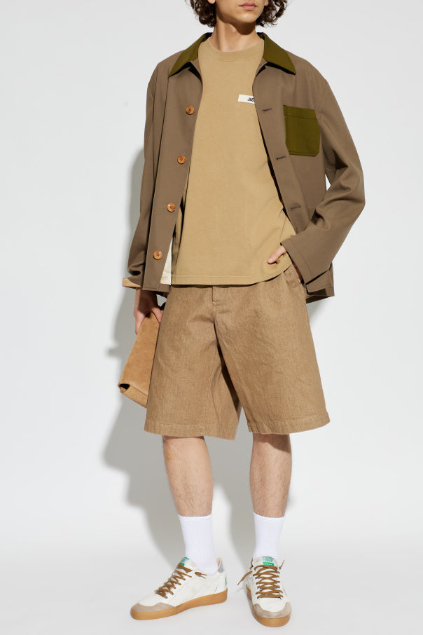 Jacquemus BROWN T-shirt with logo 2