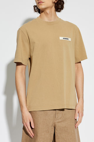 Jacquemus BROWN T-shirt with logo 3