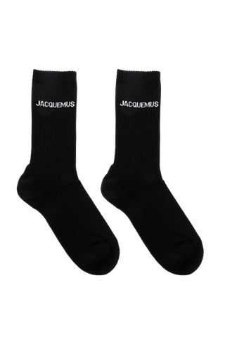 Jacquemus BLACK Socks with logo 4