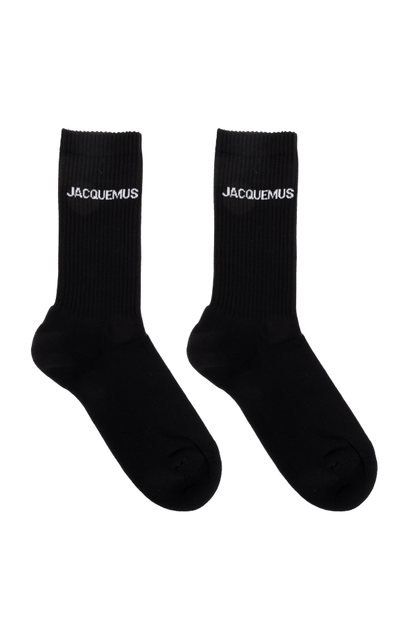 Jacquemus BLACK Socks with logo 4