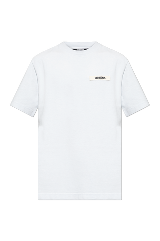 Jacquemus light blue T-shirt with logo patch 1