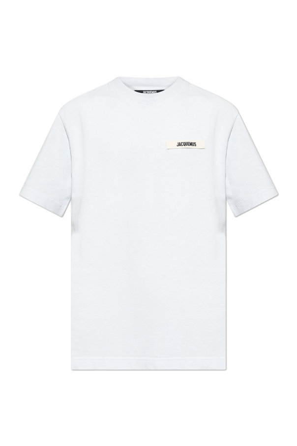 Jacquemus light blue T-shirt with logo patch 1