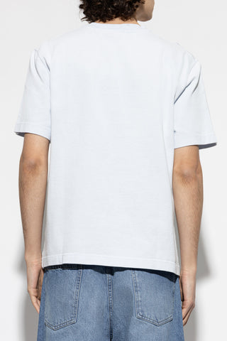Jacquemus light blue T-shirt with logo patch 4