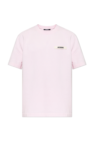 Jacquemus PINK T-shirt with logo patch 1