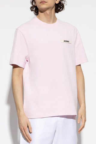 Jacquemus PINK T-shirt with logo patch 3