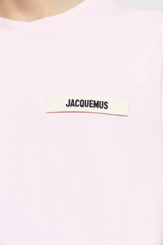 Jacquemus PINK T-shirt with logo patch 5