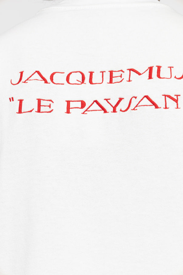 Jacquemus WHITE T-shirt with embroidered logo on the back 5