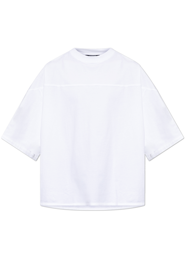 Jacquemus WHITE T-shirt with embroidered logo 1