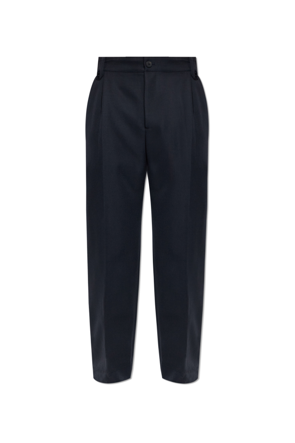 Jacquemus NAVY BLUE Wool pleated trousers 1