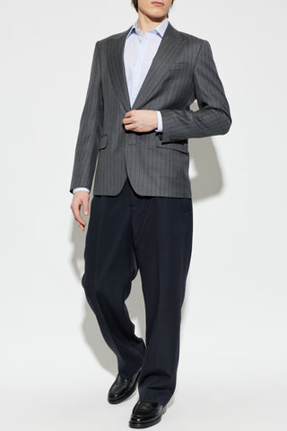 Jacquemus NAVY BLUE Wool pleated trousers 2