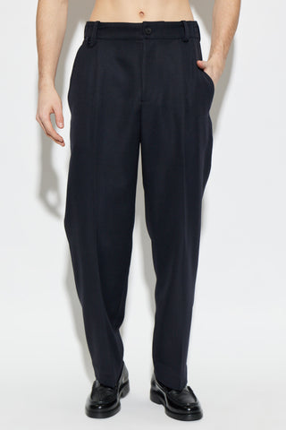 Jacquemus NAVY BLUE Wool pleated trousers 3