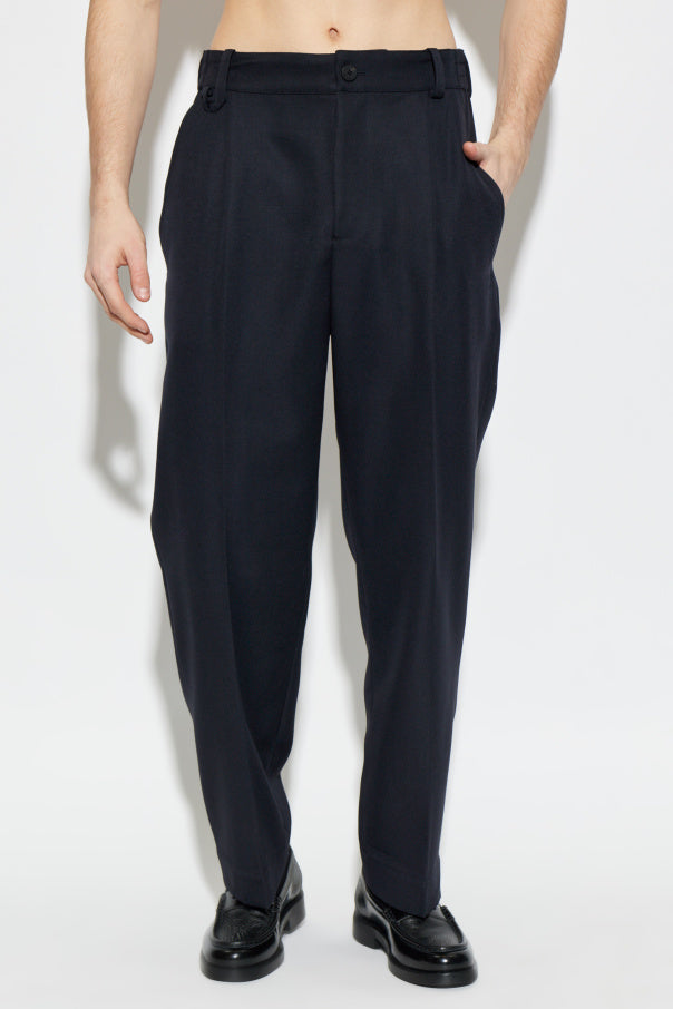 Jacquemus NAVY BLUE Wool pleated trousers 3
