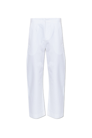 Jacquemus WHITE Straight-leg trousers 1
