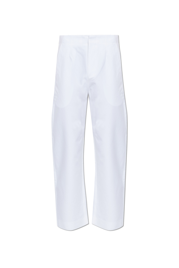 Jacquemus WHITE Straight-leg trousers 1