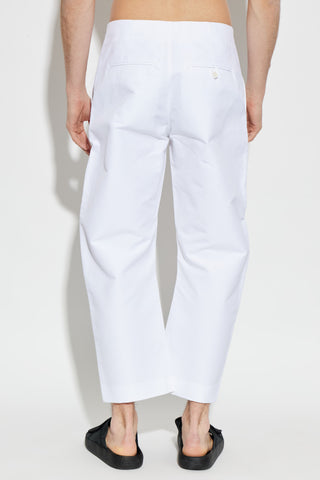 Jacquemus WHITE Straight-leg trousers 4