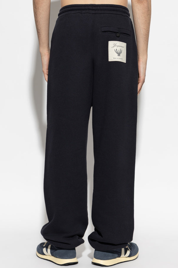 Jacquemus BLACK Sweatpants with patch 4