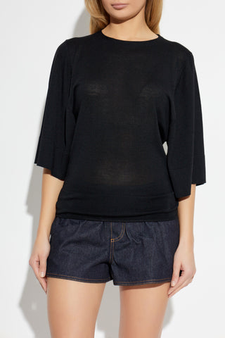 Jacquemus BLACK Top with embroidered logo 3