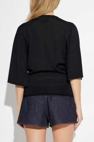 Jacquemus BLACK Top with embroidered logo 4