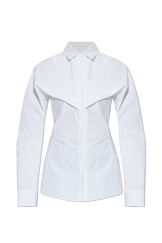 Jacquemus WHITE Shirt with decorative pleats 1