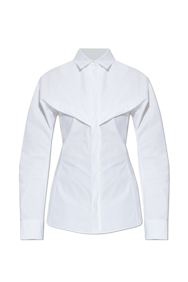Jacquemus WHITE Shirt with decorative pleats 1