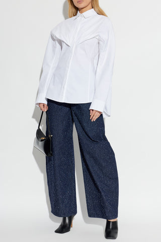 Jacquemus WHITE Shirt with decorative pleats 2