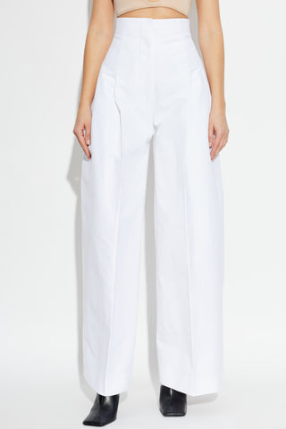 Jacquemus WHITE Wide-leg trousers 3