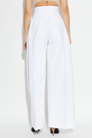 Jacquemus WHITE Wide-leg trousers 4
