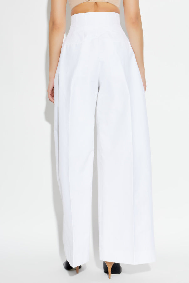 Jacquemus WHITE Wide-leg trousers 4