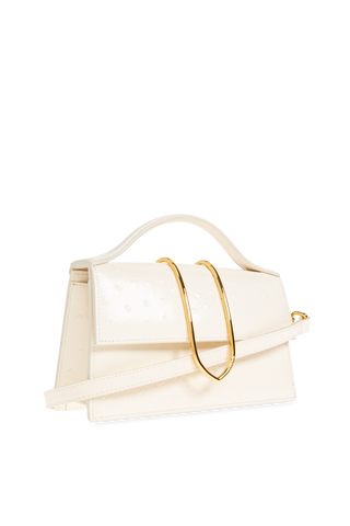 Jacquemus cream Grand Bambino` handbag 4