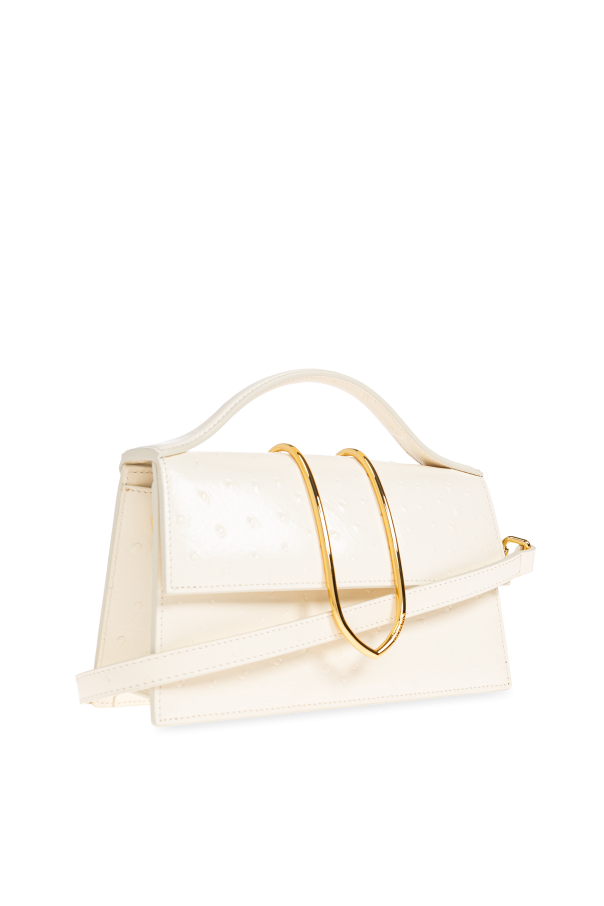 Jacquemus cream Grand Bambino` handbag 4