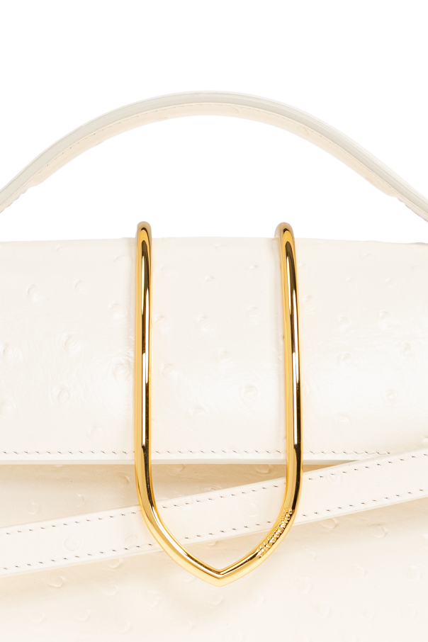 Jacquemus cream Grand Bambino` handbag 6