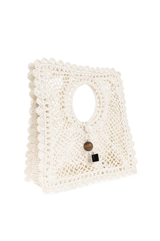 Jacquemus WHITE 'Spiaggia Small' handheld bag 4