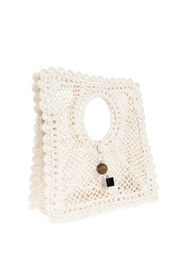 Jacquemus WHITE 'Spiaggia Small' handheld bag 4