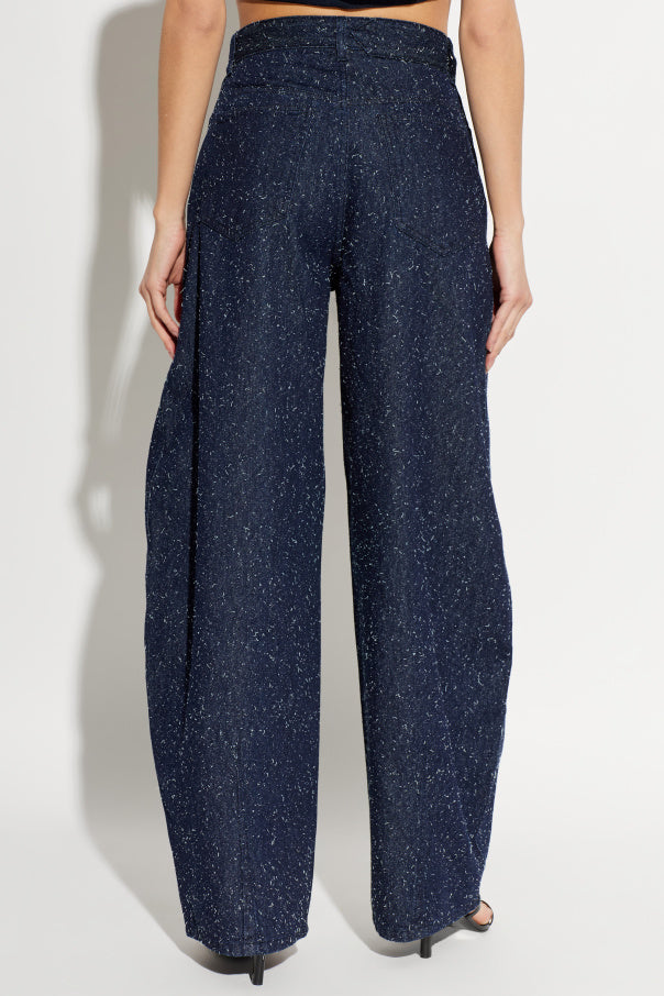 Jacquemus NAVY BLUE Jeans with vintage effect 4