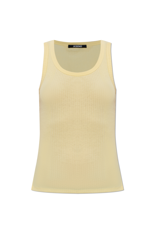 Jacquemus YELLOW ‘Rond’ strap top 1