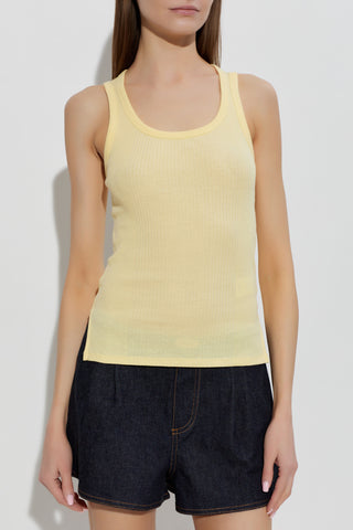 Jacquemus YELLOW ‘Rond’ strap top 3
