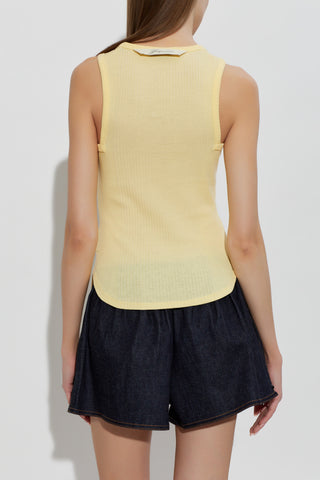 Jacquemus YELLOW ‘Rond’ strap top 4