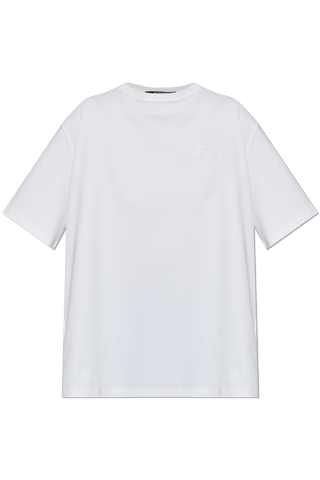 Jacquemus WHITE Asymmetric t-shirt ‘Tovalo’ 1