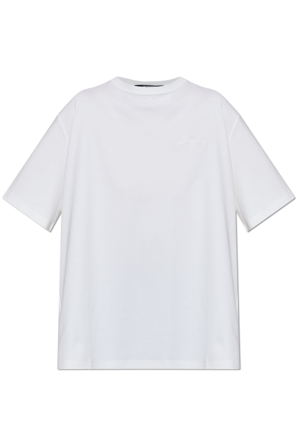 Jacquemus WHITE Asymmetric t-shirt ‘Tovalo’ 1